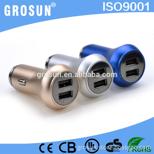 Dodge Charger Colorful 5V 2.1A Dual Port Mini Car Charger USB Approval RoHS with High Quality